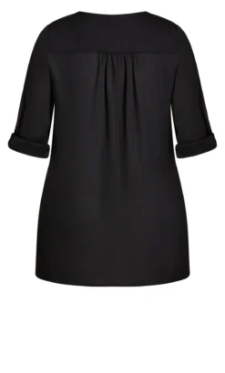 Avenue Black Collarless Shirt -Bold Fit Store 209011BLACK 112