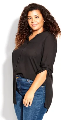 Avenue Black Collarless Shirt -Bold Fit Store 209011BLACK 5