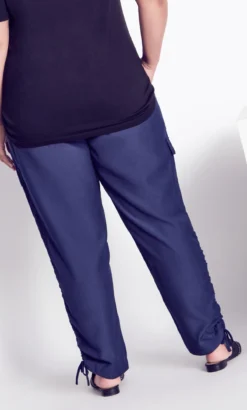 Avenue Arna York Navy Shiloh Ruched Trouser -Bold Fit Store 209526NAVY 5