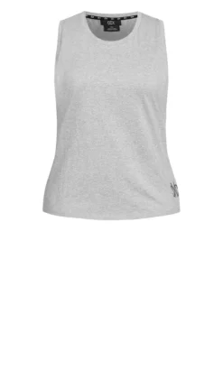 City Chic CCX Grey Marle Active Vest Top -Bold Fit Store 209824GREYMARLE 5