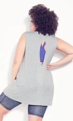 Avenue Grey Vest Top -Bold Fit Store 209945GREYMARLE 4