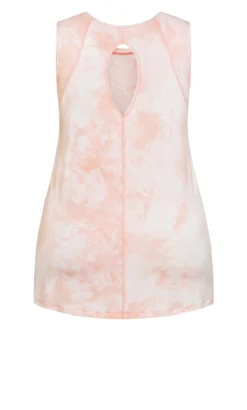 Avenue Ave Leisure Orange Tie Dye Vest Top -Bold Fit Store 209952PEACHTIEDYE 10