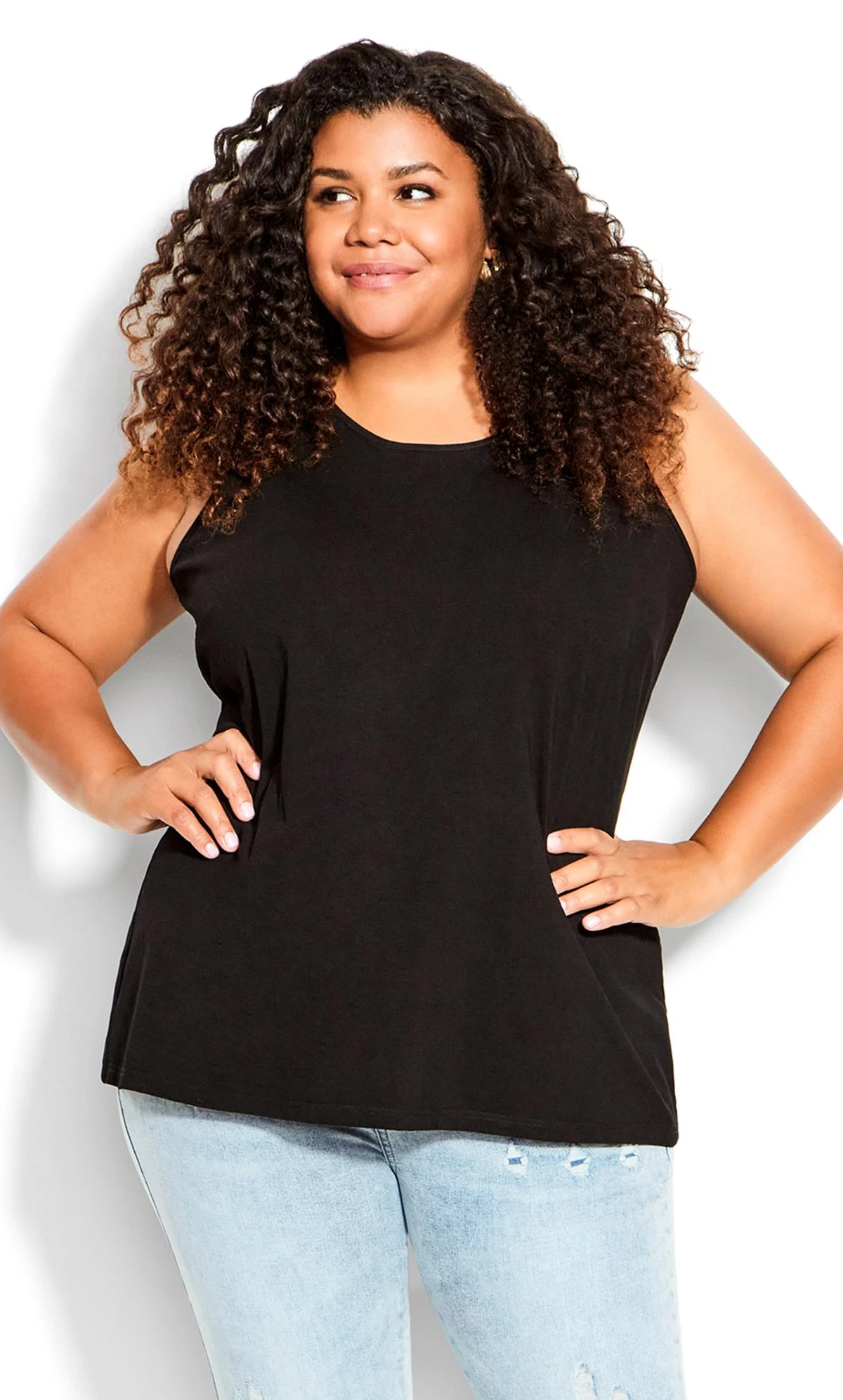 Avenue Black Essential Basic Tank 2 Avenue Black Essential Basic Tank - Image 2
