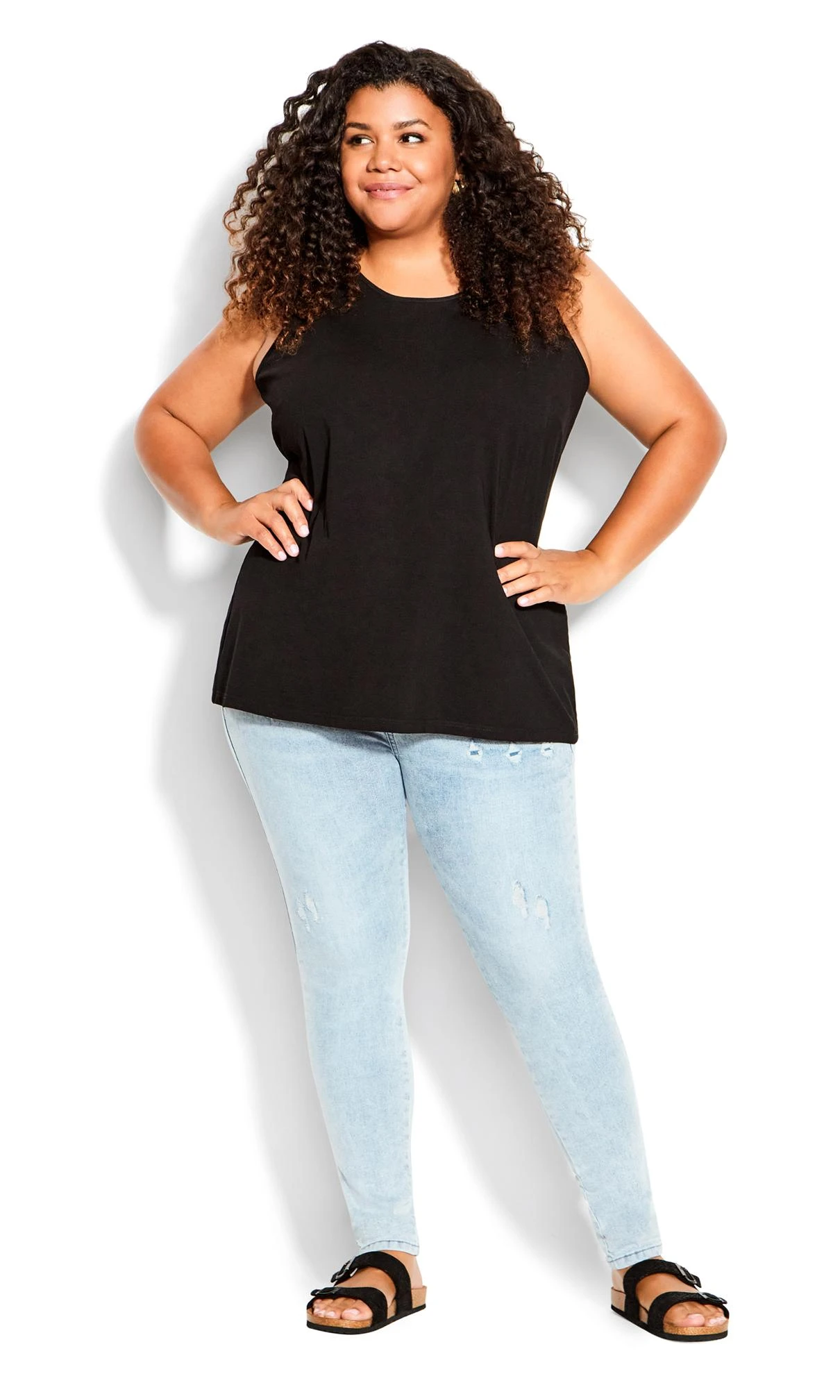 Avenue Black Essential Basic Tank 1 Avenue Black Essential Basic Tank