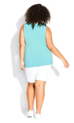 Avenue Aqua Blue Essential Tank Top -Bold Fit Store 210069AQUA 4