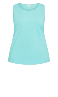 Avenue Aqua Blue Essential Tank Top -Bold Fit Store 210069AQUA 5