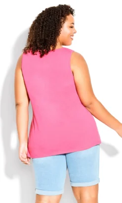Avenue Pink Essential Fashion Tank 8 Avenue Pink Essential Fashion Tank -Bold Fit Store 210069CERISE 3