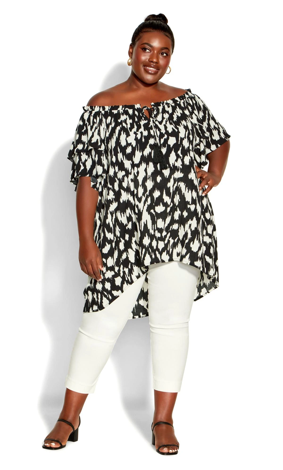 Avenue Black Precious Flutter Top 1 Avenue Black Precious Flutter Top