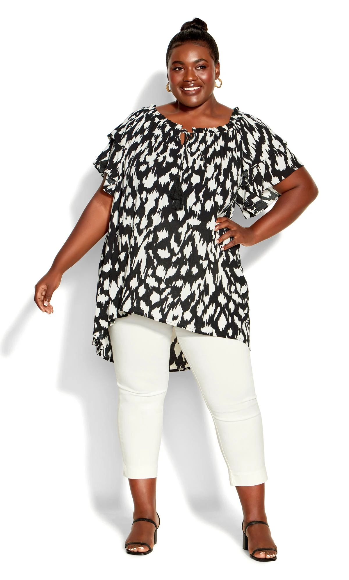 Avenue Black Precious Flutter Top 3 Avenue Black Precious Flutter Top - Image 3