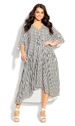 Avenue Loralette Blue Animal V-Neck Midi Dress