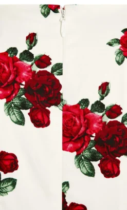 City Chic White Rose Print Midi Dress -Bold Fit Store 210323IVORYVINTAGEROSE 6