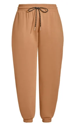 City Chic CCX Brown Cuffed Joggers -Bold Fit Store 210417BISCUIT 5
