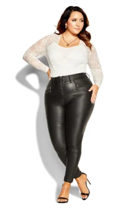 City Chic White Lace Wrap Top