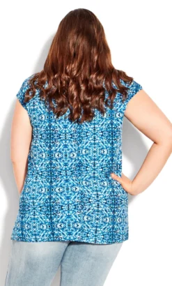 Avenue Blue Aztec Print Swing Top -Bold Fit Store 210565CARAT 3