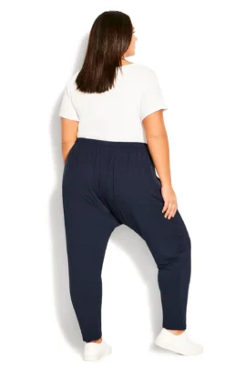 Avenue Ave Leisure Navy Artist Drape Plain Trouser -Bold Fit Store 210589NAVY 3