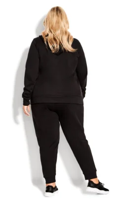 City Chic Ave Leisure Black Slim Joggers -Bold Fit Store 210592BLACK 3