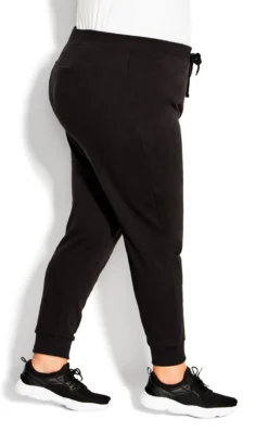 City Chic Ave Leisure Black Slim Joggers -Bold Fit Store 210592BLACK 5
