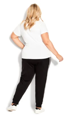 Avenue Ave Leisure Black Double Stripe Jogger -Bold Fit Store 210593BLACK 3