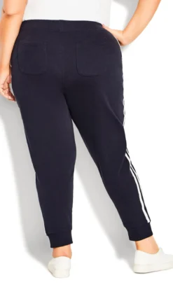 Avenue Ave Leisure Blue Double Stripe Jogger -Bold Fit Store 210593NAVY 4