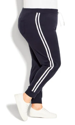 Avenue Ave Leisure Blue Double Stripe Jogger -Bold Fit Store 210593NAVY 5