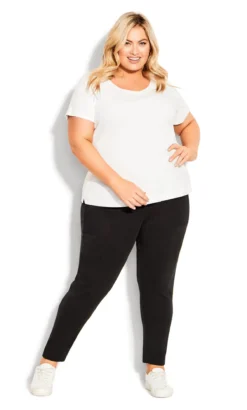 Avenue Black Cuffed Jogger