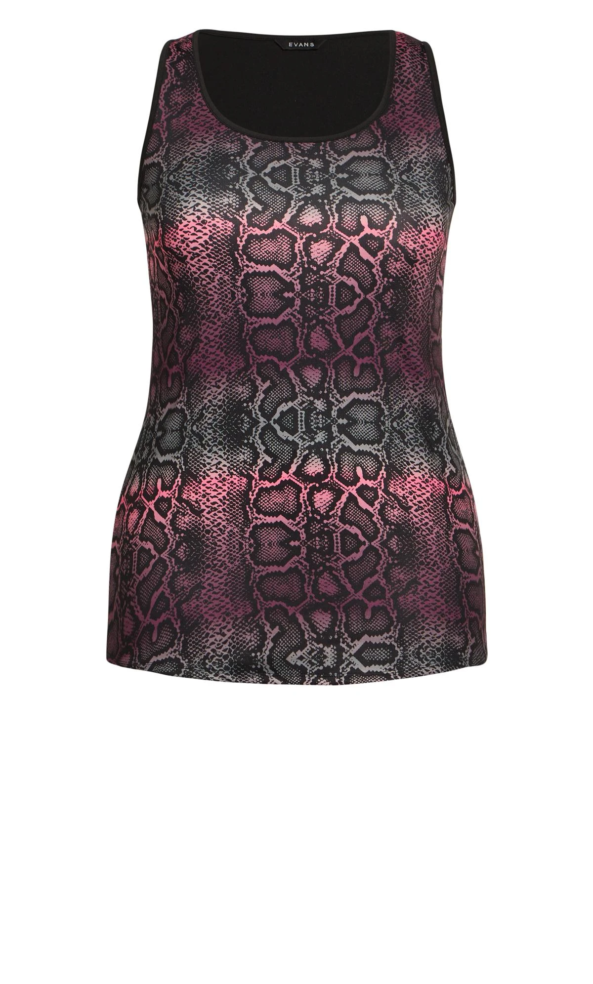 Evans Black & Pink Animal Print Active Sports Top 4 Evans Black & Pink Animal Print Active Sports Top - Image 4