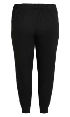 City Chic Zim & Zoe Black Contrast Panel Joggers -Bold Fit Store 210827CAMO 7