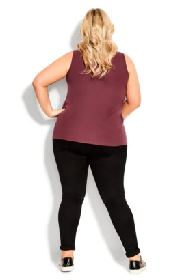 Avenue Pink Plain Tank -Bold Fit Store 210900MAGENTA 4