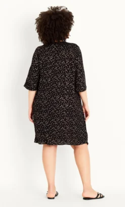 Evans Black Dot Festival Dress 8 Evans Black Dot Festival Dress -Bold Fit Store 211108BLACK 3