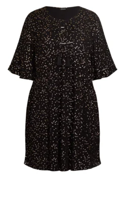 Evans Black Dot Festival Dress 9 Evans Black Dot Festival Dress -Bold Fit Store 211108BLACK 4