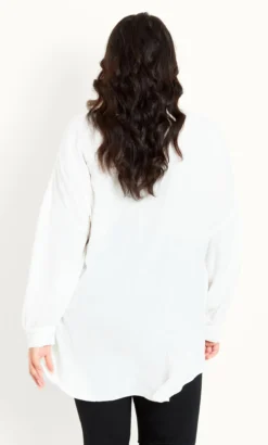 Evans White Check Oversized Shirt -Bold Fit Store 211124WHITE 2