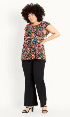 Evans Multi Floral Print Top