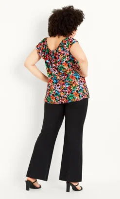 Evans Multi Floral Print Top -Bold Fit Store 211125MULTI 6