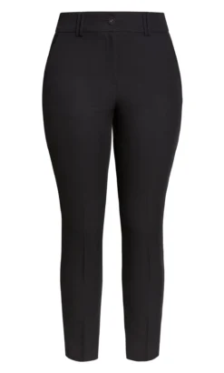 Evans Black Slim Leg Cropped Trousers -Bold Fit Store 211260BLACK 5