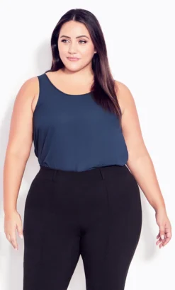 Evans Black Pinktuck Front Slim Fit Trousers -Bold Fit Store 211269BLACK 3