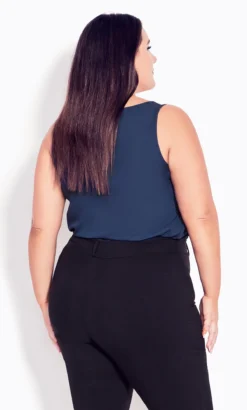 Evans Black Pinktuck Front Slim Fit Trousers -Bold Fit Store 211269BLACK 4