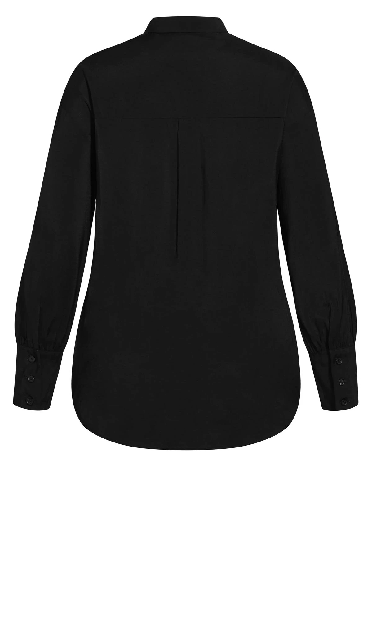 City Chic Black Sleek Pocket Shirt 6 City Chic Black Sleek Pocket Shirt - Image 6