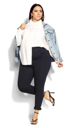 City Chic White Button Through Shirt -Bold Fit Store 211297IVORY 2