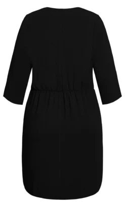 City Chic Black Twisted Knot Shift Dress -Bold Fit Store 211308BLACK 7