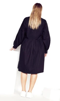 City Chic Black Shirt Dress -Bold Fit Store 211310BLACK 3