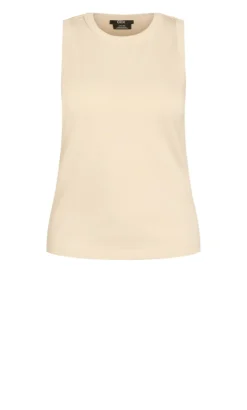 City Chic Ivory Pared Back Tank -Bold Fit Store 211317PEARL 6