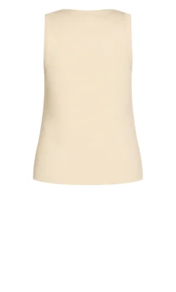 City Chic Ivory Pared Back Tank -Bold Fit Store 211317PEARL 7