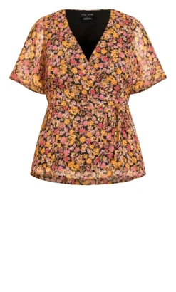 City Chic Black & Pink Floral Wrap Top 10 City Chic Black & Pink Floral Wrap Top -Bold Fit Store 211336BLKSPRINGBUNCH 5