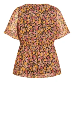 City Chic Black & Pink Floral Wrap Top 11 City Chic Black & Pink Floral Wrap Top -Bold Fit Store 211336BLKSPRINGBUNCH 6