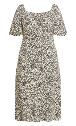 Evans Neutral Spun Animal Dress -Bold Fit Store 211545NEUTRAL 3