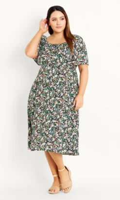 Evans Multi Spun Floral Dress