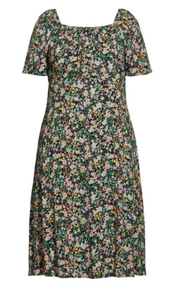 Evans Multi Spun Floral Dress -Bold Fit Store 211546MULTI 13