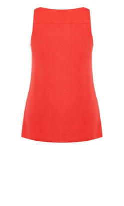 Evans Orange Button Through Vest -Bold Fit Store 211557CORAL 15