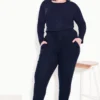 Avenue Zim & Zoe Navy Texture Pant