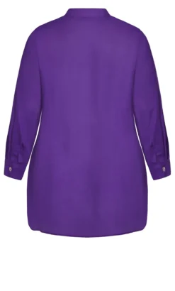 Avenue Cobalt Blue Longline Shirt -Bold Fit Store 211714PURPLE 6